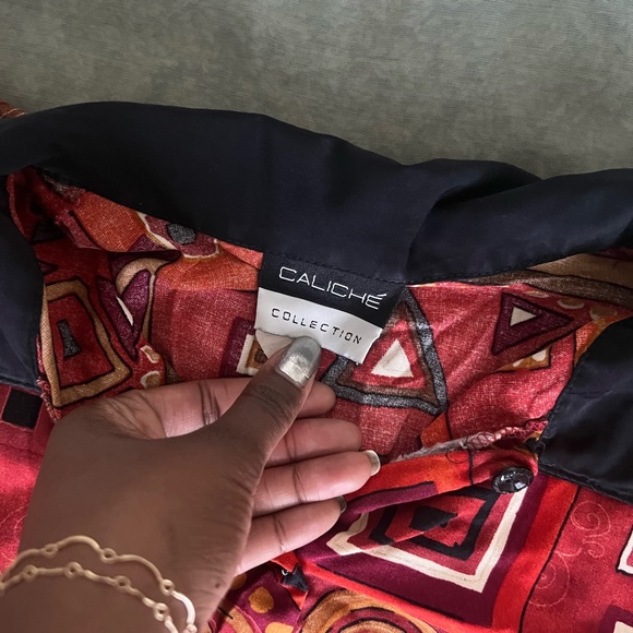 Vintage Caliche Collection Abstract Button-down - Picture 5 of 6